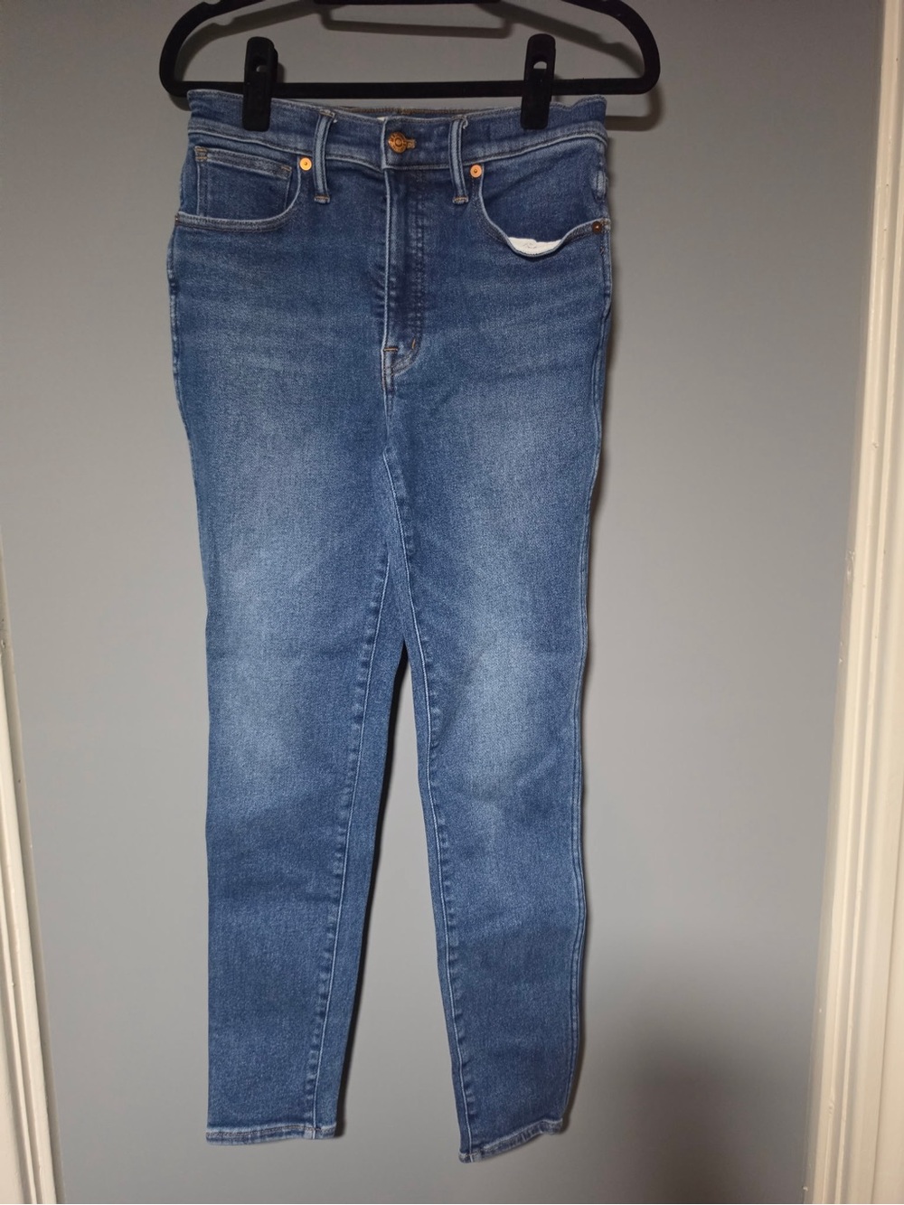 Madewell high rise Medium Wash Skinny Jeans in Blue